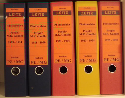 Lever-arch files of the Vithalbhai Jhaveri Archive