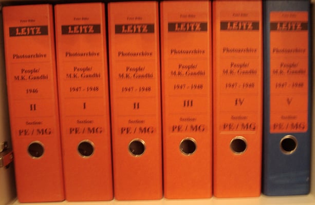 Lever-arch files of the Vithalbhai Jhaveri Archive