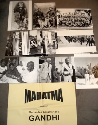 2 photo exhibitions "MAHATMA - Images of M.K. Gandhi" (50 modern prints of 25 x 38cm)