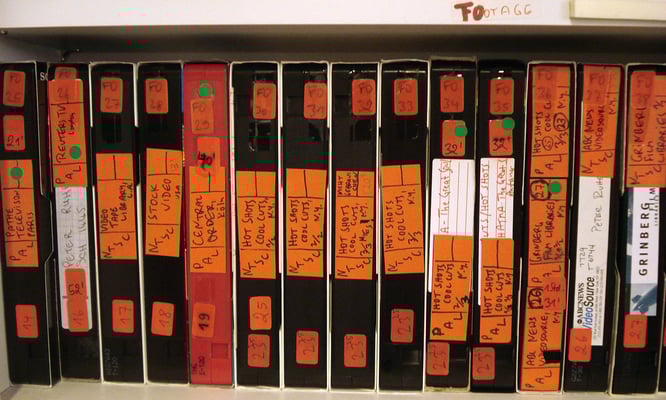 270 VHS-Video tapes containing films, footage and TV reports about Mahatma Gandhi and India's independence movement