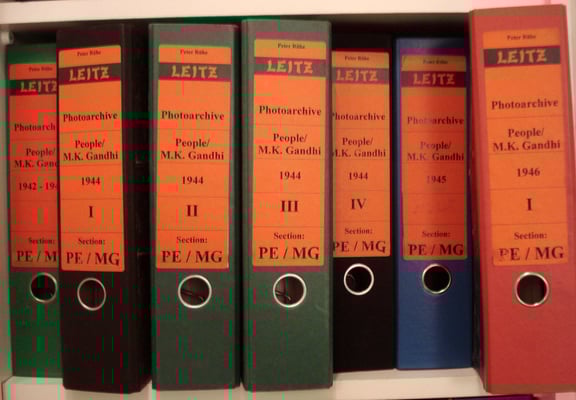 Lever-arch files of the Vithalbhai Jhaveri Archive