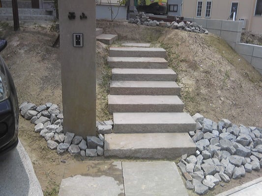 門柱・階段工事