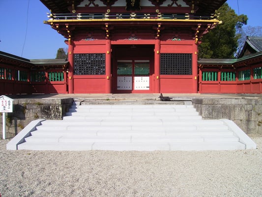 伊賀八幡参門階段工事