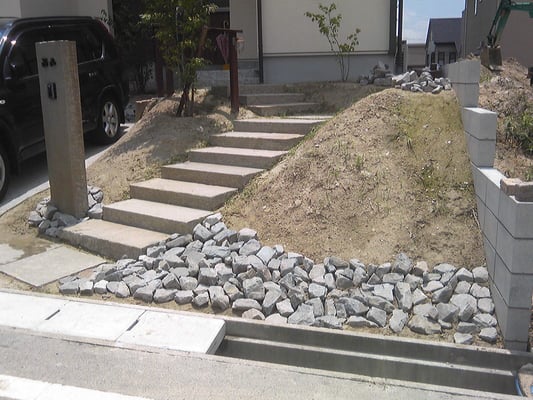 門柱・階段工事