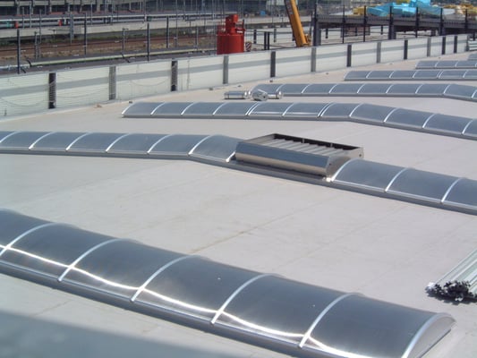 VOUTE polycarbonate CTS MONACO - PCA 10 mm incolore - DENFC EURA R Tous temps et EUROPYROTECH - SNCF AUBERVILLIERS