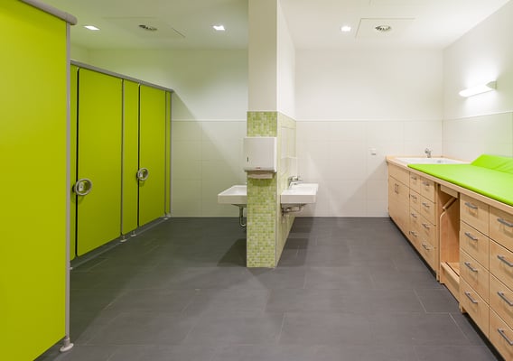 Kita Hatzfelder Straße Wuppertal, Sanitäre Anlagen mit Wickelbereich