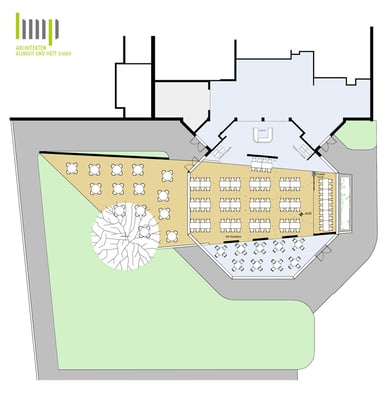 Modernisierung Betriebsrestaurant Siegwerk Druckfarben AG & Co. KGaA, Grundriss