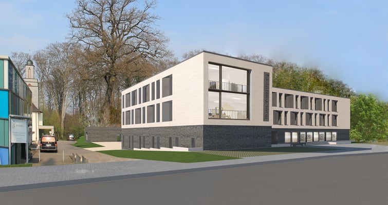 Machbarkeitsstudie Haus Venusberg e.V. in Bonn, Visualisierung Straßenansicht