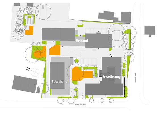 Erweiterung Don-Bosco-Schule Leverkusen, Lageplan