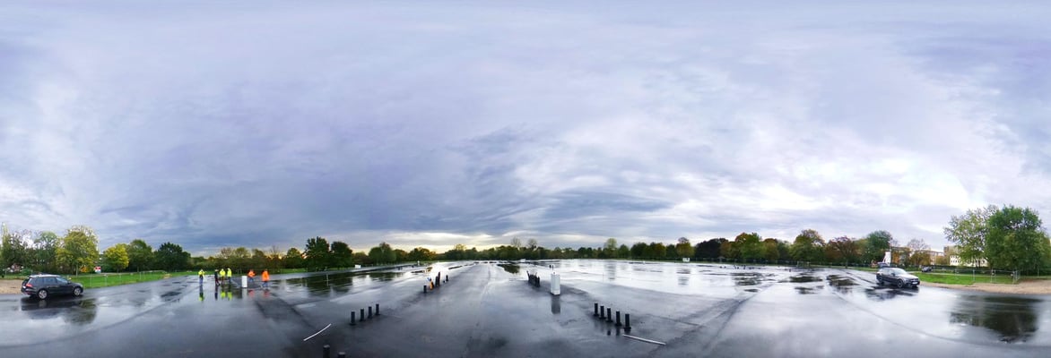 Dreikönigsgymnasium Interimscontainer, 12000qm Asphaltdecke