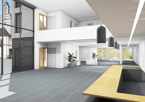 Machbarkeitsstudie Haus Venusberg e.V. in Bonn, Visualisierung Atrium