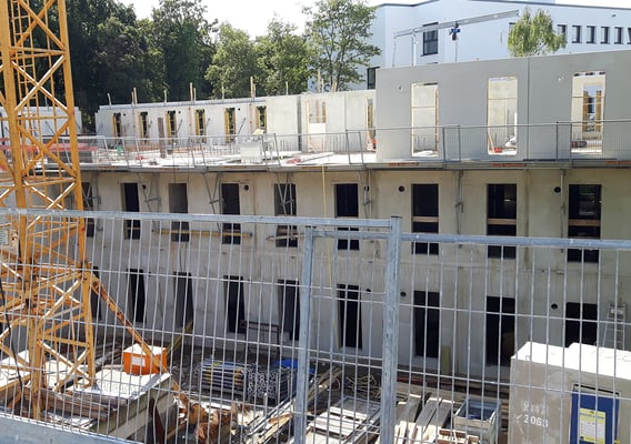 Studierendenwohnheim Gebrüder-Coblenz-Straße in Köln Deutz, Errichtung in Modulbauweise