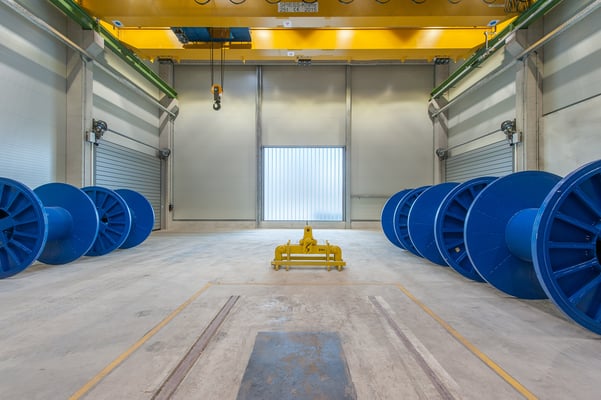 Hallenerweiterung für Gross-Coils, Drahtwerk Köln GmbH, Innenansicht