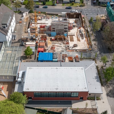 Erweiterung Don-Bosco-Schule Leverkusen, es wird gebaut