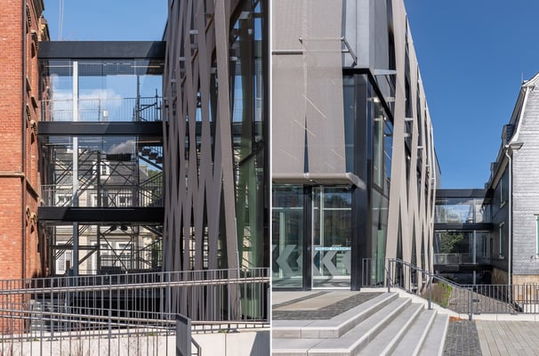 Neubau des Verbindungsbaus zwischen Engelshaus und Museum für Frühindustrialisierung in Wuppertal - Details Übergänge