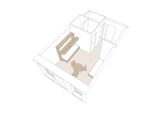 Machbarkeitsstudie Haus Venusberg e.V. in Bonn, Visualisierung Gästezimmer
