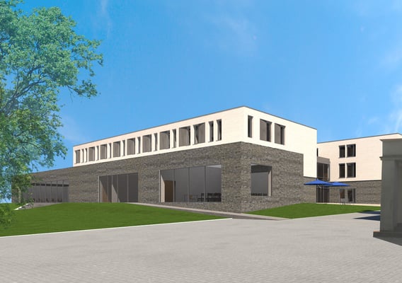 Machbarkeitsstudie Haus Venusberg e.V. in Bonn, Visualisierung Hofansicht