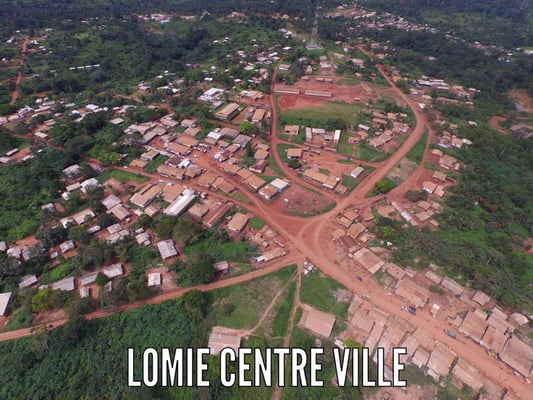 Lomié, vue aérienne générale