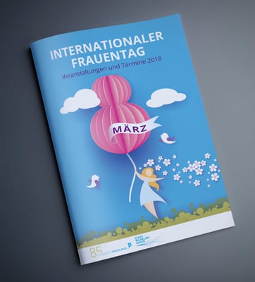 Kunde: Landkreis Friesland / Abteilung Frauenbeauftrage | Skills: Idee, Konzept, Grafik, Illustration sowie Umsetzung Broschüre zum Internationalen Frauentag 2018.
