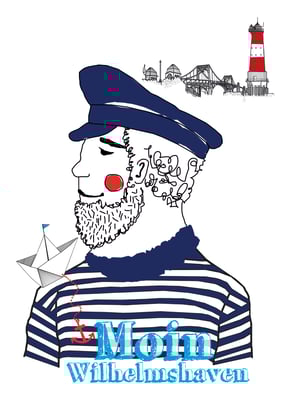 Illustration Cover Map Wilhelmshaven für die Wilhelmshaven Touristik & Freizeit GmbH