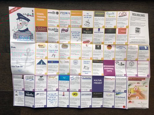 Kunde: Wilhelmshaven Touristik & Freizeit GmbH | Skills: Illustration, Grafik, Layout und Umsetzung Stadtplan - Rückseite.