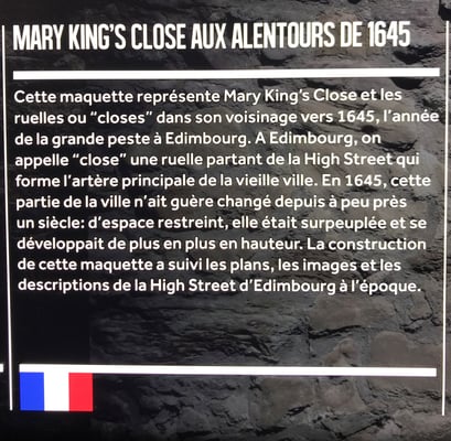 Edinburgh - Musée de Real Mary King's Close