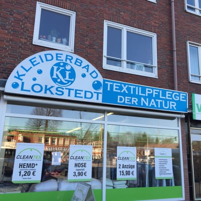 Lichtwerbung für Reinigung