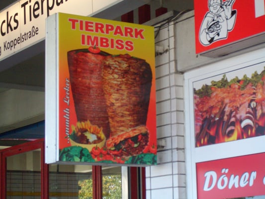 Lichtwerbung für Döner