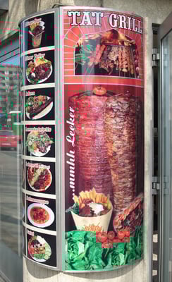 Halbrunder Leuchtkasten (Hausecke)