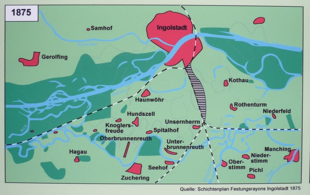 Flächenversiegelung im Jahr 1875