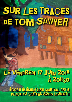 Affiche pour le spectacle des écoles 2016 réalisation Sandra Clerbois