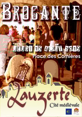 Affiche pour la brocante 2019, réalisation Sandra Clerbois