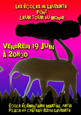 Affiche pour le spectacle des écoles 2015 réalisation Sandra Clerbois