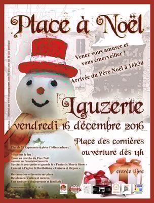 Affiche pour la manifestation Place à Noël 2016, réalisation Sandra Clerbois