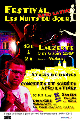 Affiche pour le festival Les Nuits du Jour 2017, réalisation Sandra Clerbois