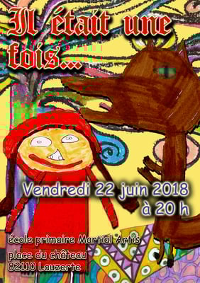 Affiche pour le spectacle des écoles 2018 réalisation Sandra Clerbois