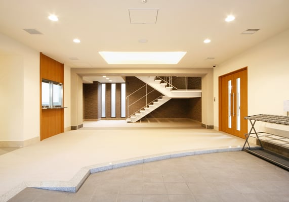 白山寮 (男子寮) エントランスホール