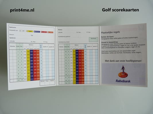scorekaarten-voor-golf