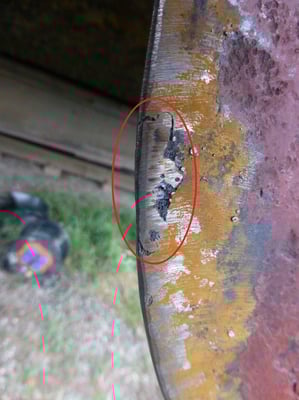 reparierter Propellerflügel