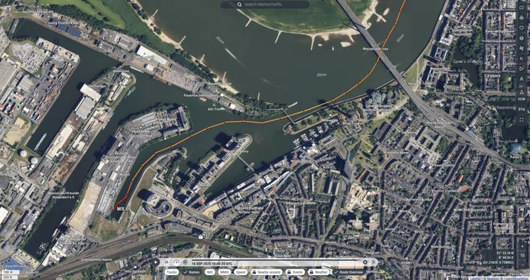 Hafen Düsseldorf (© MarineTraffic)