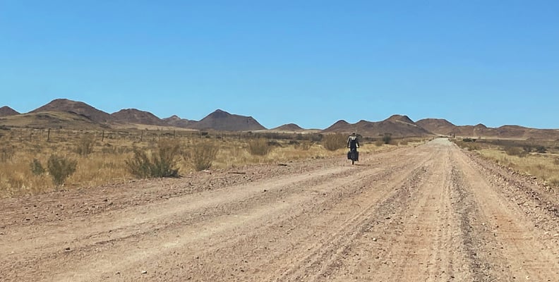 Neben Ben haben wir vier weitere Tourenfahrer gesehen, davon ein Paar aus der Schweiz. Hut ab!!