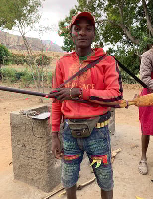 Kein Spass! Viehdiebe sollten sich vorsehen. Ein Diebstahl kann tödlich enden.