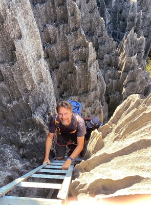 Die Kalkfelsen sind sehr scharf!