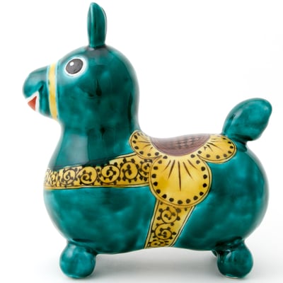 九谷焼ロディの画像　RO-55　道場八重作　瑞典風花文（緑）　上代14000円