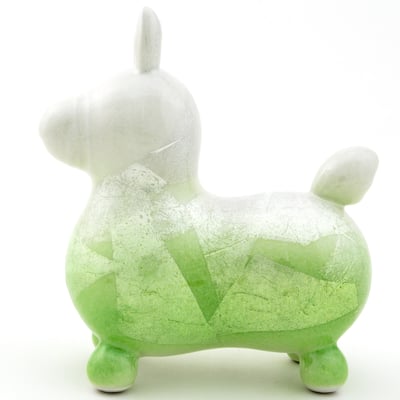 九谷焼ロディの画像　RO-35　秀山堂作　淡色釉裏銀彩（ひわ）　上代15000円