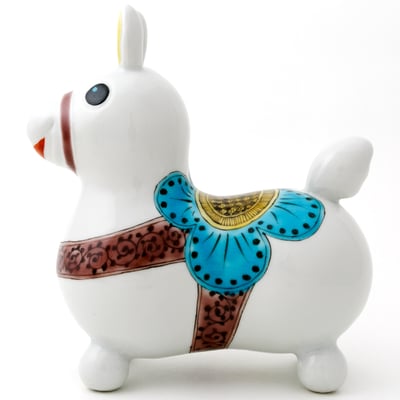 九谷焼ロディの画像　RO-53　道場八重作　瑞典風花文（白）　上代13000円