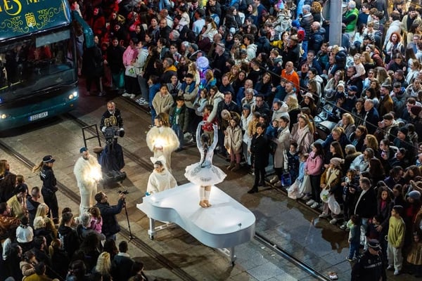 pasacalles Piano y bailarina Cádiz