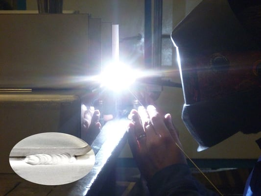 Soudure sur acier inox