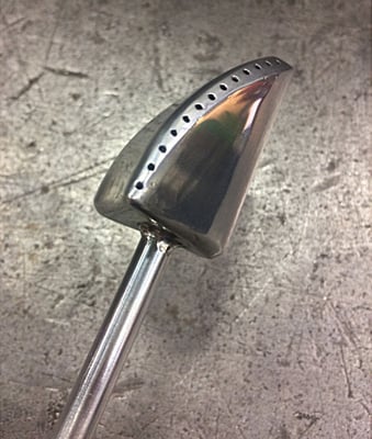 Assemblage de 3 pièces inox pour la réalisation d'une arrivée de gaz