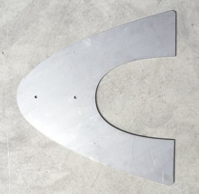 Embase fusée en acier décapé DD11, épaisseur 8 mm 